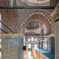 Yeni Camii - Interior: View of Southwest Gallery from Northwest Gallery; Support Piers