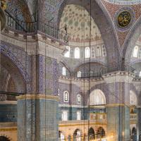 Yeni Camii - Interior: Northeast Elevation; View of Northeast Side Aisle and Gallery from Northwest Gallery; Support Piers