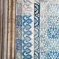 Yeni Camii - Exterior: Iznik Tilework Detail on Northwestern Wall
