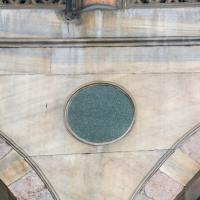 Yeni Camii - Exterior: Northeastern Facade Detail, Polychrome Marble Medallion