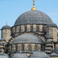 Yeni Camii - Exterior: Northwest Dome Elevation, Drum, Support Domes; Mosque Superstructure