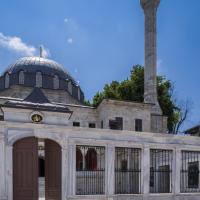 Beylerbeyi Camii - Exterior: Mosque Facade, Facing South, Central Dome, Southwest Minaret