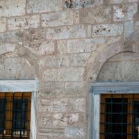 Beylerbeyi Camii - Exterior: Southwest Courtyard, Facade Detail, Iron Grilled Window Bars