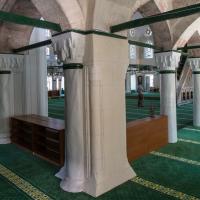 Cerrah Mehmed Pasha Camii - Interior: West Corner, Facing East, Arcade Detail, Engaged Column, Muqarnas Column Capitals