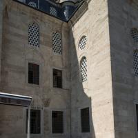Cerrah Mehmed Pasha Camii - Exterior: Southeast Mosque Elevation, Windows with Ornamental Grill, Dome Drums