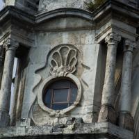 Dolmabahce Camii - Exterior: Northeastern Elevation Detail, Eastern Flanking Tower, Paired Columns, Ornamentation