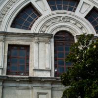 Dolmabahce Camii - Exterior: Northeastern Elevation Detail, Semi-Circular Window