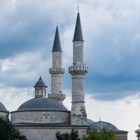 Eski Camii - Exterior: Northeastern Elevation, Minarets