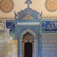 Selimiye Camii - Interior: Gallery Level, Qibla Wall, Eastern Corner, Royal Loge, Door Detail, Tilework