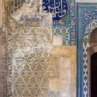 Selimiye Camii - Interior: Gallery Level, Qibla Wall, Eastern Corner, Royal Loge, Tilework Detail