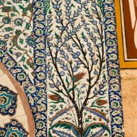 Selimiye Camii - Interior: Gallery Level, Qibla Wall, Eastern Corner, Royal Loge, Tilework Detail