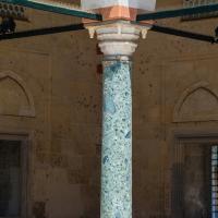 Uc Serefeli Camii - Exterior: Courtyard, Column Detail