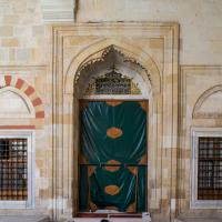 Uc Serefeli Camii - Exterior: Northwestern Facade, Southern End, Portal