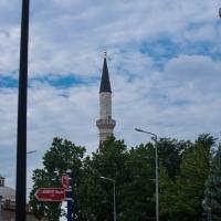 Uc Serefeli Camii - Exterior: Western Minaret, Street View