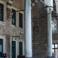 Eyup Sultan Camii - Exterior: Courtyard Arcade Facing Southwest, Ionic Monolithic Columns