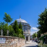 Eyup Sultan Camii - Exterior: Mosque Complex, Street View, Facing East