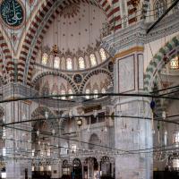 Fatih Camii - Interior: Central Prayer Area Facing West, Northwestern Elevation