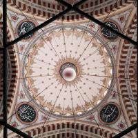 Fatih Camii - Interior: Central Dome, Pendentives, Calligraphic Medallions