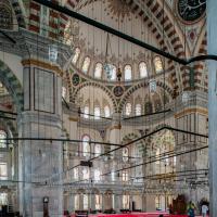 Fatih Camii - Interior: Central Prayer Area, Western Corner Facing East, Northeastern Elevation