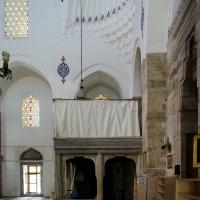 Hadim Ibrahim Pasha Camii - Interior: Central Prayer Area, Northern Corner Facing Southwest, Muezzin's Tribune