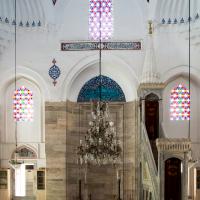 Hadim Ibrahim Pasha Camii - Interior: Southeast Elevation, Mihrab, Minbar