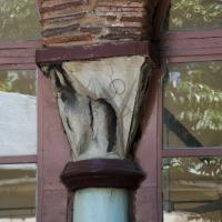 Haseki Sultan Camii - Exterior: Northwest Porch, Lozenge Column Capital Detail