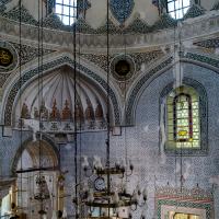 Haseki Sultan Camii - Interior: Gallery Level Facing Southeast, Qibla Wall