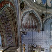 Haseki Sultan Camii - Interior: Gallery Level Facing Southeast, Qibla Wall, Central Arch