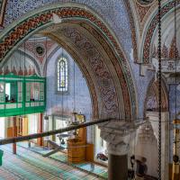 Haseki Sultan Camii - Interior: Central Arch Prayer Area Viewed from Gallery, Facing East