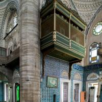 Hekimoglu Ali Pasha Camii - Interior: Central Prayer Area Facing East, Royal Loge