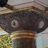 Koca Mustafa Pasha Camii - Interior: Inner Narthex, Byzantine Column Capital