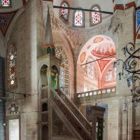 Mesih Mehmed Pasha Camii - Interior: Central Prayer Area Facing South, Minbar