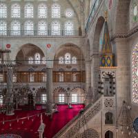 Mihrimah Sultan Camii - Interior: Southwestern Gallery Level Facing Northeast, Minbar