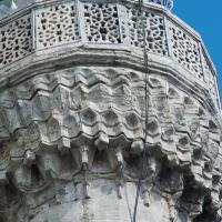 Mihrimah Sultan Camii - Exterior: Minaret, Detail, Muqarnas, Decorative Grills