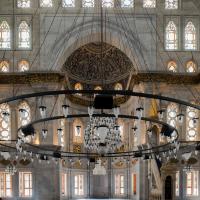 Nuruosmaniye Camii - Interior: Central Prayer Hall Facing Southeast, Qibla Wall