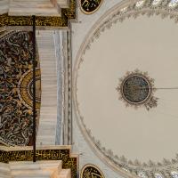 Nuruosmaniye Camii - Interior: Southeastern Ceiling over Mihrab Niche and Central Dome