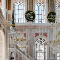 Ortakoy Camii - Interior: Central Prayer Area Facing Southwest, Minbar