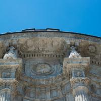 Ortakoy Camii - Exterior: Southeast Facade Detail, Upper Ornamentation