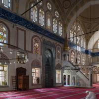 Piyale Pasha Camii - Interior: Central Prayer Hall Facing South, Qibla Wall, Mihrab, Minbar