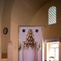 Sancaktar Hayrettin Mescidi  - Interior: South Transept looking Southeast, Mihrab