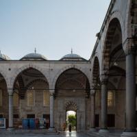Sultan Ahmed Camii - Exterior: Courtyard Looking Northeast, Portal