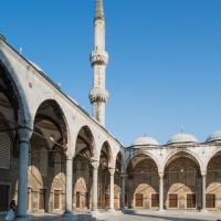 Sultan Ahmed Camii - Exterior: Courtyard, Vaulted Arcade, Facing West