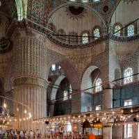 Sultan Ahmed Camii - Interior: Central Prayer Area, Northern Corner Elevation