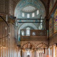 Sultan Ahmed Camii - Interior: Central Prayer Area, Southeastern End Facing Northeast, Sultan's Loge