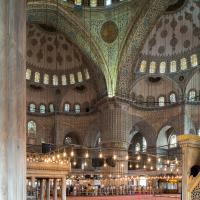 Sultan Ahmed Camii - Interior: Central Prayer Area, Southern Corner Facing North