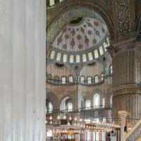 Sultan Ahmed Camii - Interior: Central Prayer Area, Southern Corner, Support Pier, Northeast Elevation