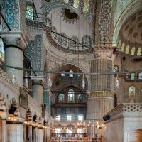 Sultan Ahmed Camii - Interior: Central Prayer Area, Southwestern End, Facing Northwest