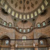 Sultan Ahmed Camii - Interior: Upper Northwestern Elevation, Domes, Muquarnas Transitions