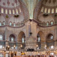 Sultan Ahmed Camii - Interior: Western Corner Elevation, Support Pier