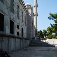 Sultan Ahmed Camii - Exterior: Courtyard, Outer Northwestern Flank Looking Southwest 